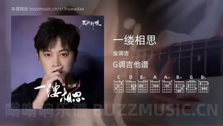 一缕相思 金润吉 吉他谱G调简单版