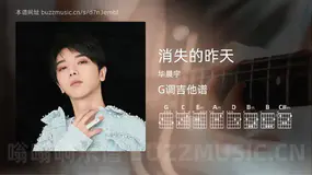 消失的昨天 华晨宇 吉他谱G调简单版