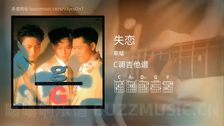 失恋吉他谱C调 草蜢 简单版