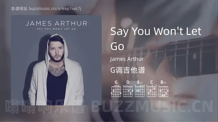Say You Won’t Let Go James Arthur 吉他谱G调简单版