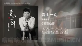 青山一别吉他谱G调 海来阿木 简单版