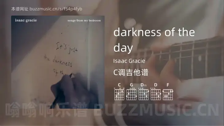 darkness of the day Isaac Gracie 吉他谱C调简单版