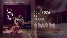 公子你莫怪 花僮 吉他谱C调简单版