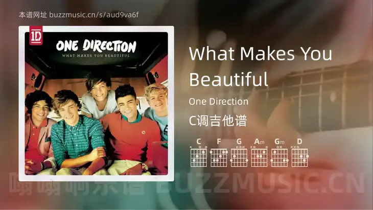 What Makes You Beautiful吉他谱C调 One Direction 简单版
