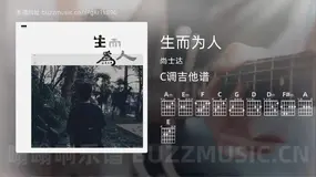 生而为人 尚士达 吉他谱C调简单版