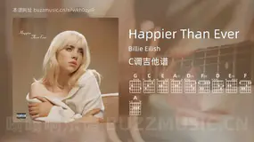 Happier Than Ever Billie Eilish 吉他谱C调简单版