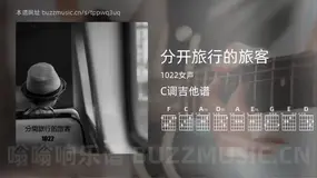 分开旅行的旅客 1022女声 吉他谱C调简单版