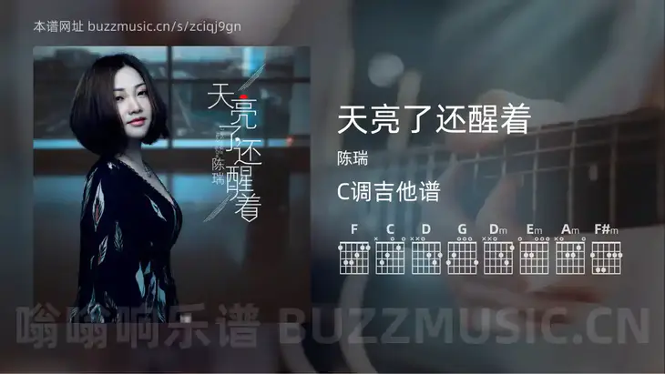 天亮了还醒着 陈瑞 吉他谱C调简单版