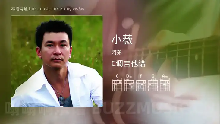 小薇 阿弟 吉他谱C调简单版