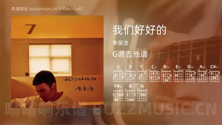 我们好好的 李荣浩 吉他谱G调简单版