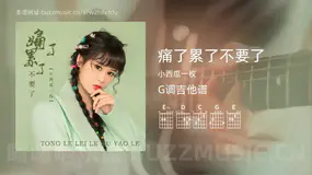 痛了累了不要了吉他谱G调 小西瓜一枚 简单版