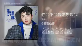你会不会偶尔想起我吉他谱G调 洛鸣 简单版