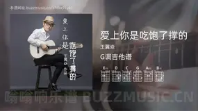 爱上你是吃饱了撑的 王翼焱 吉他谱G调简单版
