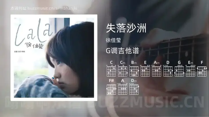 失落沙洲 徐佳莹 吉他谱G调简单版
