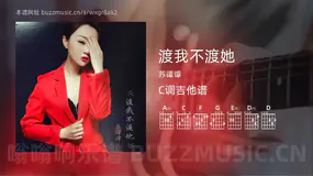 渡我不渡她 苏谭谭 吉他谱C调简单版