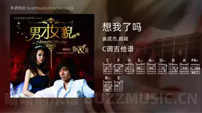 想我了吗 袁成杰,戚薇 吉他谱C调简单版