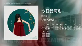 今日我离别 刘润洁 吉他谱G调简单版