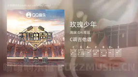 玫瑰少年 周深,GAI周延 吉他谱C调简单版