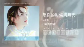 想你的时候问月亮 二小姐 吉他谱C调简单版