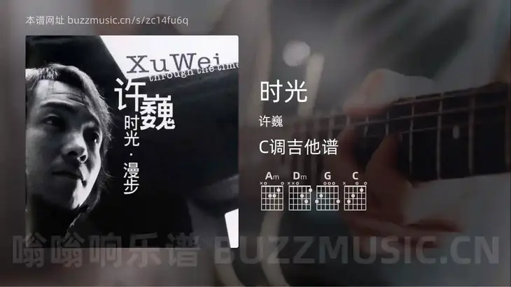 时光吉他谱C调 许巍 简单版
