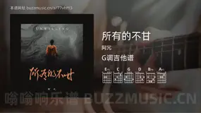 所有的不甘 阿冗 吉他谱G调简单版
