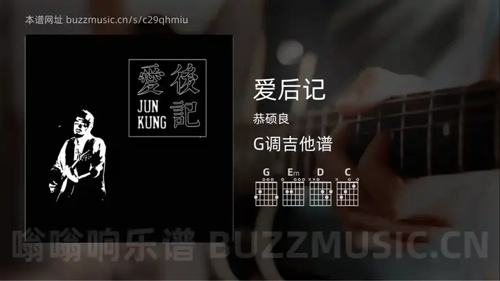 爱后记 恭硕良 吉他谱G调简单版