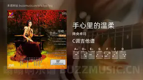 手心里的温柔吉他谱C调 降央卓玛 简单版