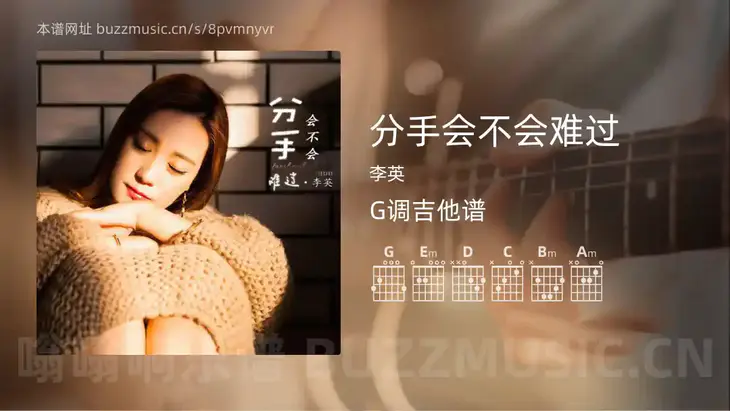 分手会不会难过 李英 吉他谱G调简单版