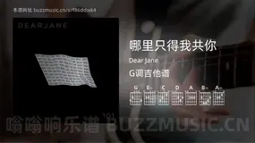 哪里只得我共你吉他谱G调 Dear Jane 简单版