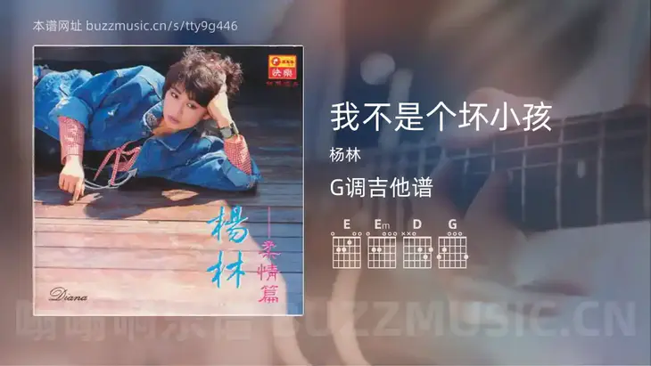 我不是个坏小孩 杨林 吉他谱G调简单版