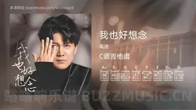 我也好想念 高进 吉他谱C调简单版