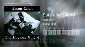 Safe and Sound Jason Chen 吉他谱C调简单版
