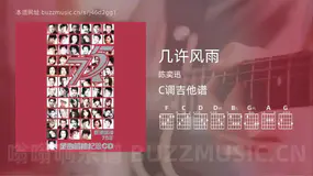 几许风雨 陈奕迅 吉他谱C调简单版