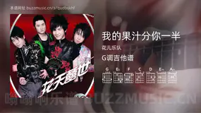 我的果汁分你一半 花儿乐队 吉他谱G调简单版