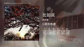 比如说 陈亦彬 吉他谱C调简单版