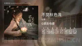 不觉秋色浅吉他谱G调 以冬 简单版