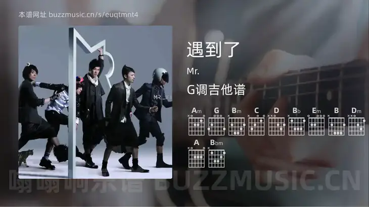 遇到了 Mr. 吉他谱G调简单版