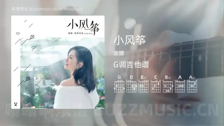 小风筝吉他谱G调 谢娜 简单版