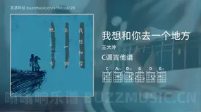 我想和你去一个地方 王大冲 吉他谱C调简单版