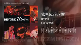 我早应该习惯 BEYOND 吉他谱C调简单版