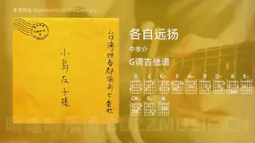 各自远扬 中孝介 吉他谱G调简单版