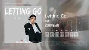 Letting Go 张鑫 吉他谱C调简单版