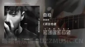 自拍吉他谱C调 李荣浩 简单版