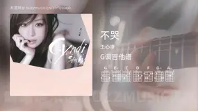 不哭 王心凌 吉他谱G调简单版