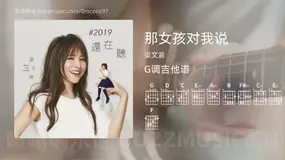 那女孩对我说 梁文音 吉他谱G调简单版