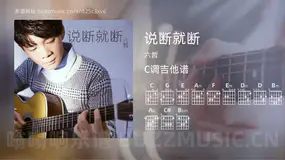说断就断 六哲 吉他谱C调简单版