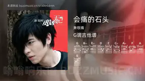 会痛的石头 萧敬腾 吉他谱G调简单版