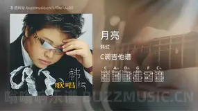 月亮 韩红 吉他谱C调简单版