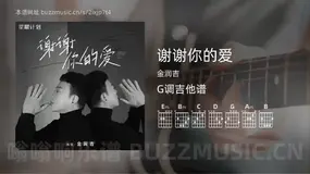 谢谢你的爱吉他谱G调 金润吉 简单版