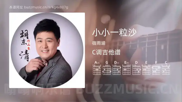 小小一粒沙吉他谱C调 宿雨涵 简单版
